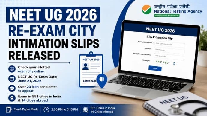 NEET UG 2026 Exam City Slip
